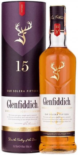 Glenfiddich 15y Whisky 0,7 l 40% (tuba)