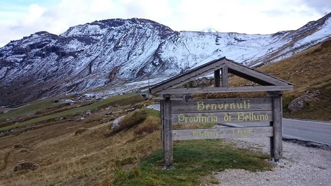 Monte Zoncolan, Tre Cime & sedla Giau, Falzarego, Gardena, Sella a Pordoi – Hory z dálky