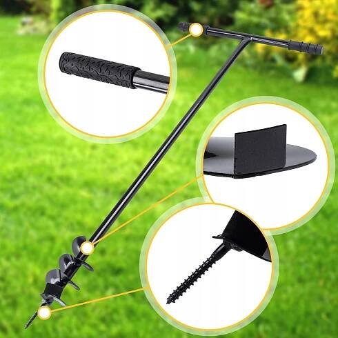 VRTÁK DO ZEMĚ PŮDY RUČNÍ SLOUPKY PŮDNÍ VRTAČKA 80 mm SILNÝ DOLNÍK Použití do pudy