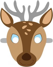 Šablona masky jelena | Vystřihovánky pro děti k vytisknutí zdarma