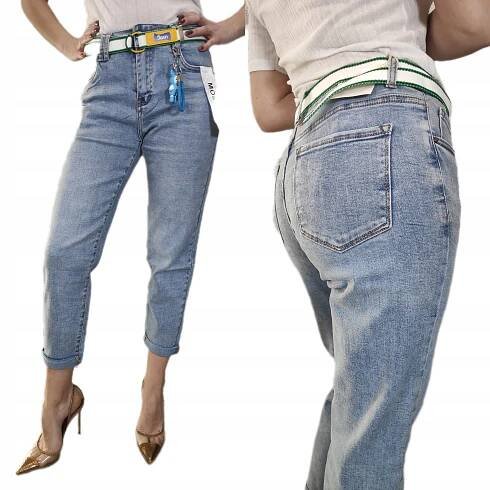 Kalhoty Jeans Dámské Džínové Trubky MOM-FIT