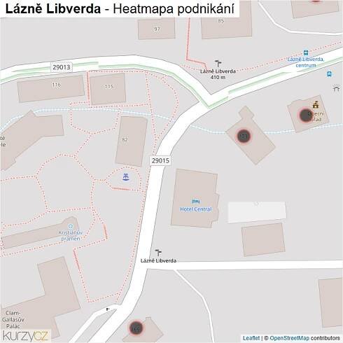 Mapa Lázně Libverda - Firmy v obci.