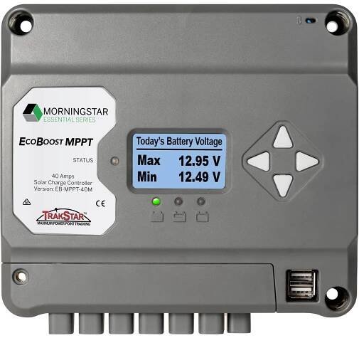 Morningstar EcoBoost solární regulátor nabíjení MPPT 12 V, 24 V 20 A