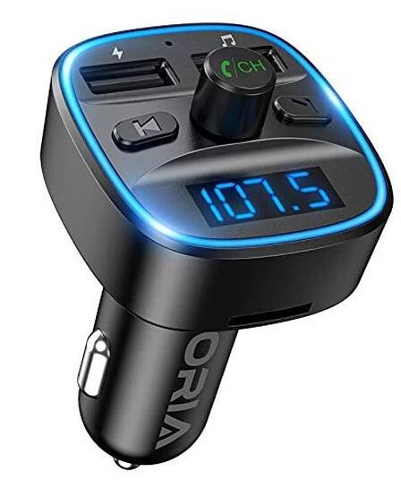 Bluetooth FM vysielač Auto adaptér Nabíjačka 2 porty USB Mikrofón