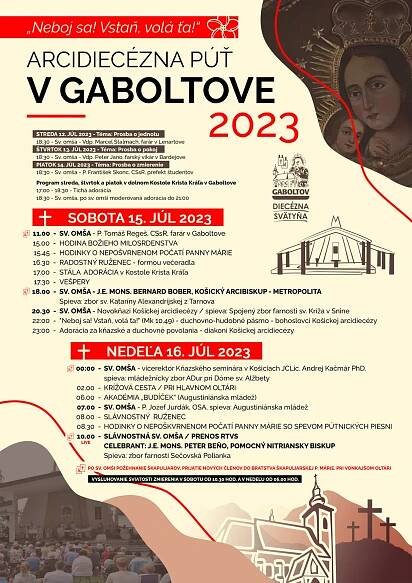 Arcidiecézna púť v Gaboltove 2023 - Aktuality - Rímskokatolícka farnosť
