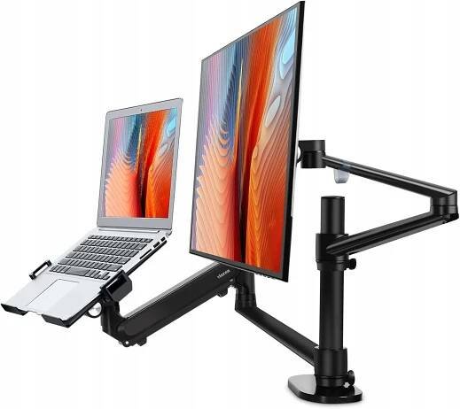 Držák na monitor a notebook 2v1 plynový, nastavitelný 17-32