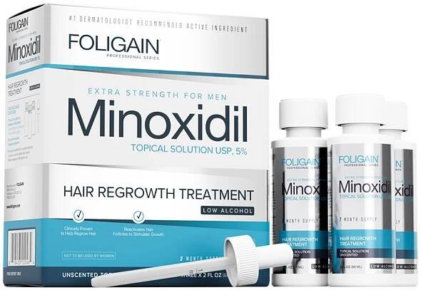 Nízký obsah alkoholu Minoxidil 5% léčba růstu vlasů pro muže