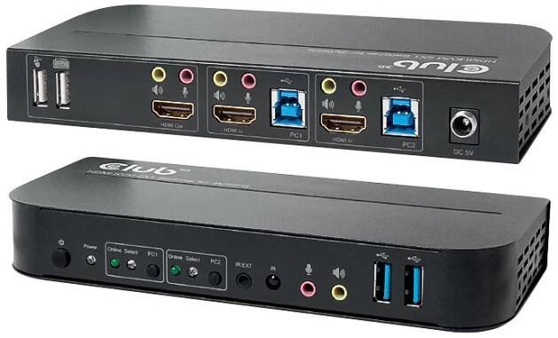 CLUB3D 2-PORT 4K 60HZ HDMI KVM SWITCH (CSV-1382)