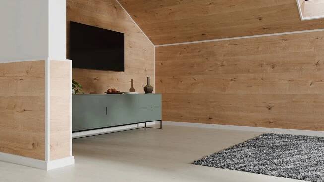 Egger Rohová lišta pro stěnový panel DecoWall WL201 bílá 2,4 m