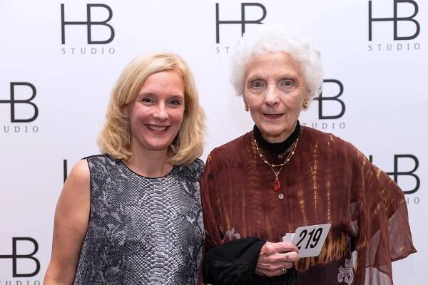 Two women attending HB Studio's Uta Hagen at 100 Gala