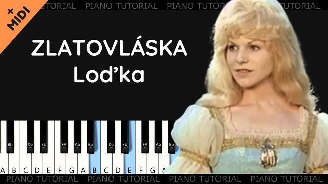 Zlatovláska - Loďka - Nes mě loďko ke břehu (piano tutorial