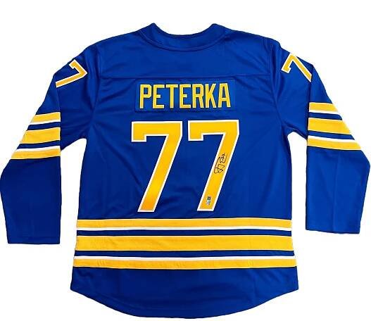 JJ Peterka Signed Sabres Authentic Fanatics Licensed Blue Jersey Signed Hockey Jersey TSE Buffalo 