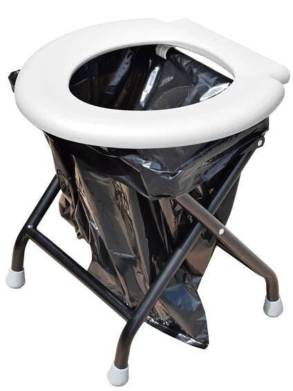 Mobilní skládací WC YACHTICON bílé kempingové WC