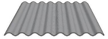 Cembrit Vlnitá krytina B8 2500x1020 mm přírodně šedá