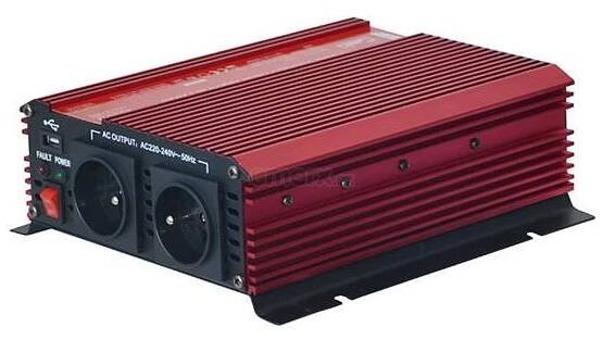 Měnič napětí Geti GPI 1012 12V/230V 1000W USB