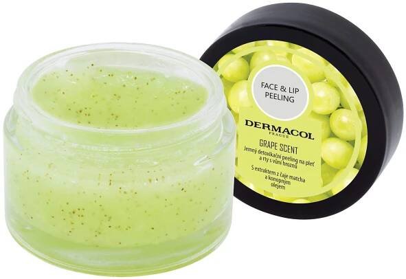 Dermacol Face and Lip Peeling Detoxifiying detoxikační cukrový peeling na obličej a rty 50 g