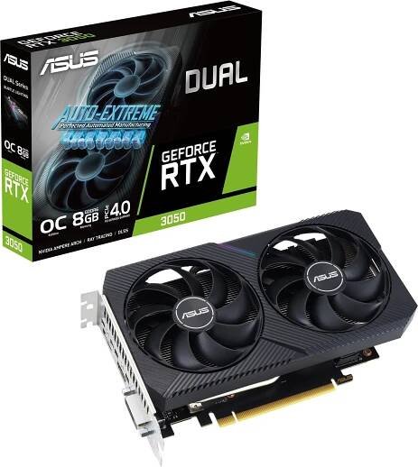 ASUS Dual GeForce RTX 3050 V2 OC Edition 8 GB (90YV0GH6-M0NA00)