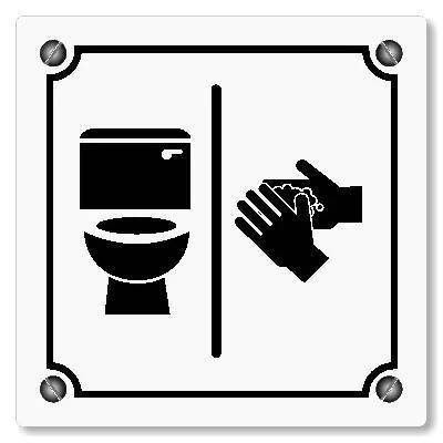 WC, umývárna, piktogram