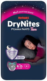 Huggies DryNites Pyjama Pants Girl 8-15 Years (9 Piece)