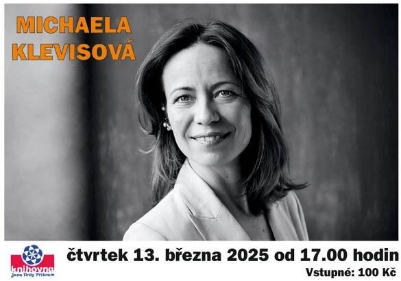 Michaela Klevisová přijede k nám do knihovny ve čtvrtek 13. března 2025. | Knihovna Jana Drdy Příbram