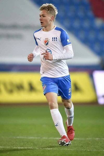 Utkání 21. kola první fotbalové ligy: Baník Ostrava - FK Teplice, 12. února 2022 v Ostravě. Matěj Šín z Ostravy.