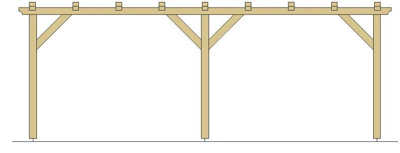 Pergola 4 x 5,7 x 2,31 m - Veritas-Wood