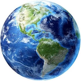 Planeta Země s přívalovými srážkami. Americas zobrazení. — Stock fotografie