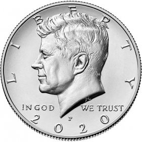 Nový Kennedyho Half Dollar 2020 P, UNC, z bankovního pytle - Numismatika