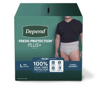 Depend® Incontinence Fresh Protection™ Plus+ Underwear for Men