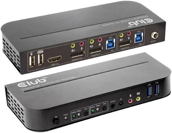 club3D KVM Switch 4K60Hz  přepínač KVM HDMI dálkové ovládání 4096 x 2160 Pixel