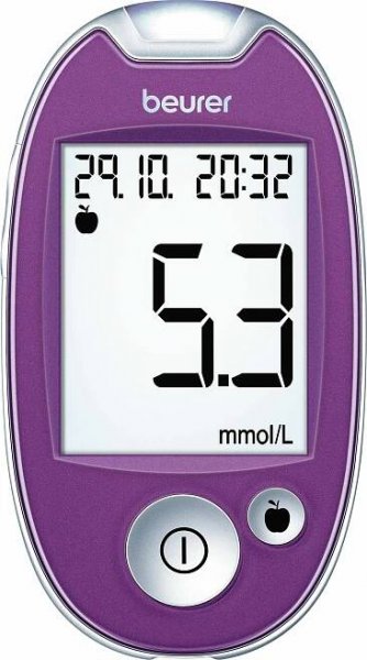 Beurer Gl44 glukometr mg/dl fialový 1 ks