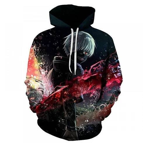 Tokyo Ghoul Ken Kaneki 3D Čierna Mikina