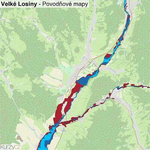 Velké Losiny - mapy | Kurzy.cz