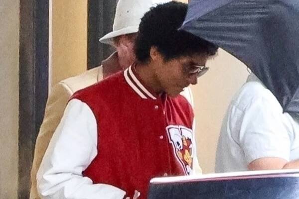 Michael Jackson's Nephew Jaafar Wears Singer's Iconic Varsity Jacket on Set of 'Michael' Biopic