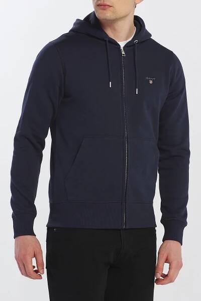 MIKINA GANT THE ORIGINAL FULL ZIP HOODIE EVENING BLUE