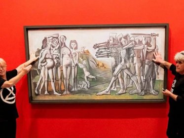 Prized Picasso ‘unharmed’ after Extinction Rebellion activists glue hands to painting in Melbourne