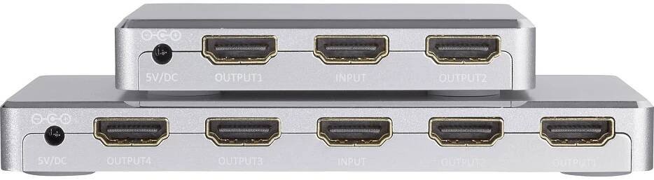 SpeaKa Professional 2 porty HDMI rozbočovač s hliníkovým krytem, UHD 3840 x 2160 Pixel