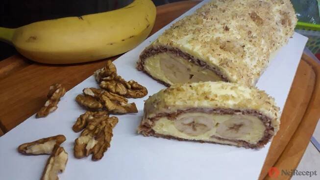 Recept Fantastická roláda Banana split bez gramu mouky
