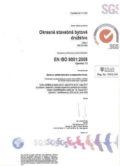 OSBD NR - Certifikáty OSBD Nitra