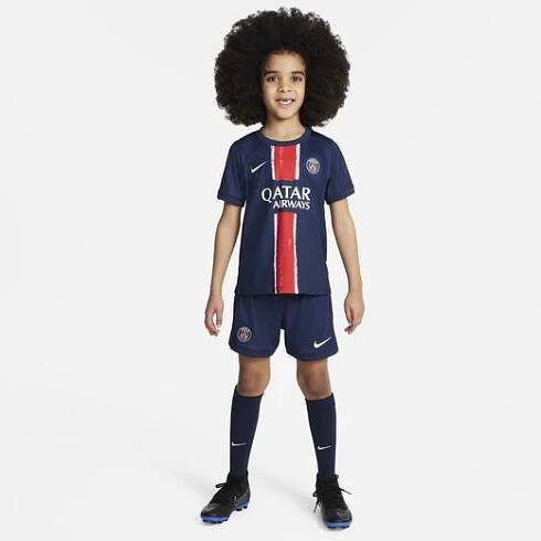Kids' Tracksuits-Nike, Paris Saint-Germain 2024/25 Stadium Home, Younger Kids' Nike Football Replica 3-Piece Kit