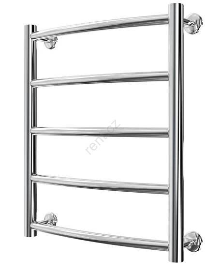 Koupelnový žebříkový radiátor CLASSIC 88W/230V 50x43 cm nerez/lesklý chrom