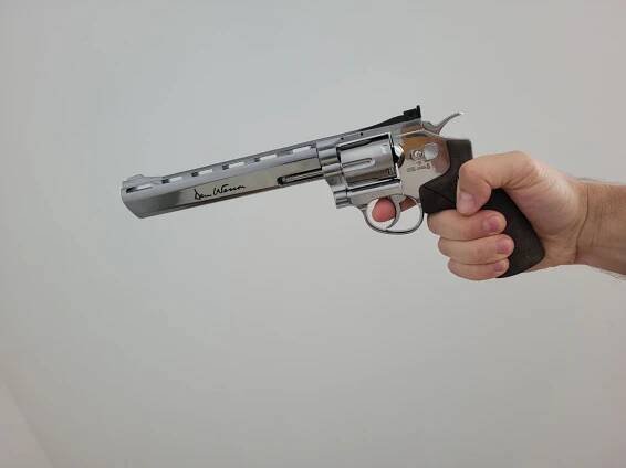 Vzduchový revolver ASG Dan Wesson 8" Silver 4,5mm | Balistas.cz 