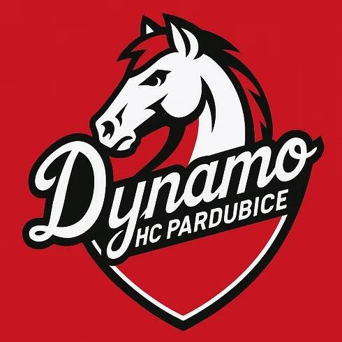 Hc Dynamo Pradubice půlka koně červeno bílá – VytvořSiPotisk.cz