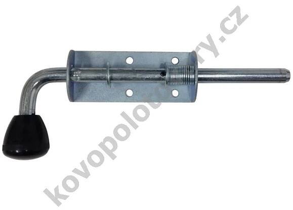 Pružinová zástrč vrat, bran a dveří - petlice LM-0001, 250 mm, pr.14 mm, pozinkováno | KovoPolotovar 