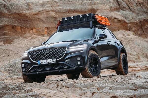 Prémiové SUV Genesis GV70 obulo pohorky, nelekne se ani těžšího terénu