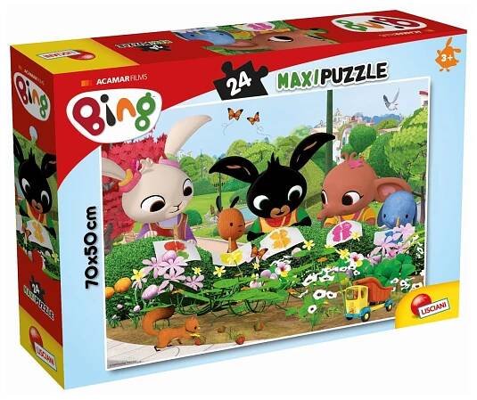 LISCIANI Obrovské podlahové puzzle Bing: Malování v přírodě 24 dílků