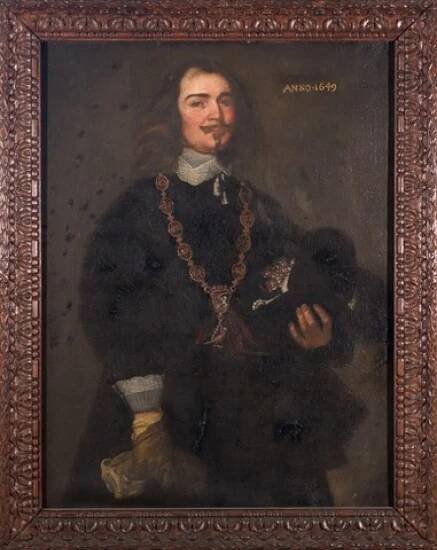 Portret van een koning van de Sint-Sebastiaansgilde te Gent