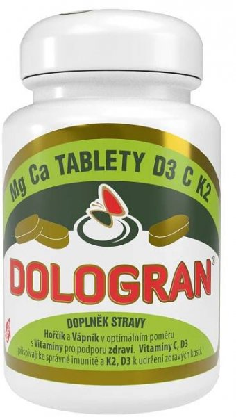 Dologran tablety Mg, Ca, D3, C, K2 60 tablet