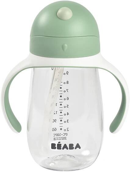 Beaba Hrnek s brčkem 300ml Sage Green