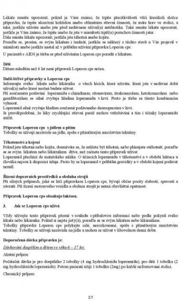 Příbalový leták Loperon 2 mg - Zbozi.cz